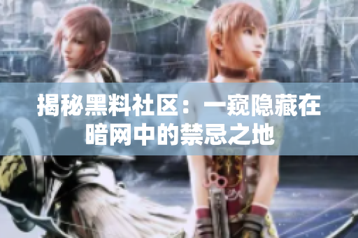 揭秘黑料社区：一窥隐藏在暗网中的禁忌之地